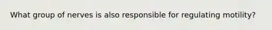 What group of nerves is also responsible for regulating motility?