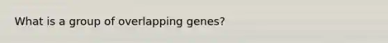 What is a group of overlapping genes?