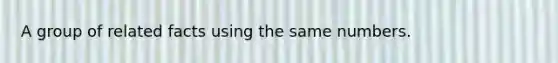 A group of <a href='https://www.questionai.com/knowledge/k6yi9wh5GF-related-facts' class='anchor-knowledge'>related facts</a> using the same numbers.