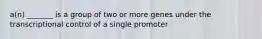 a(n) _______ is a group of two or more genes under the transcriptional control of a single promoter