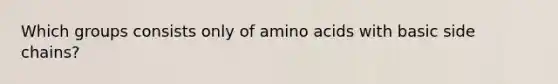 Which groups consists only of amino acids with basic side chains?