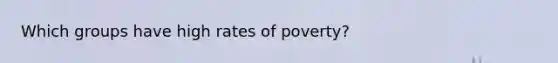 Which groups have high rates of poverty?