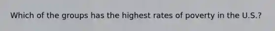 Which of the groups has the highest rates of poverty in the U.S.?