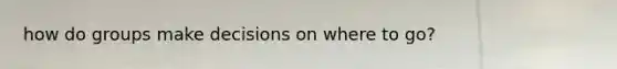 how do groups make decisions on where to go?