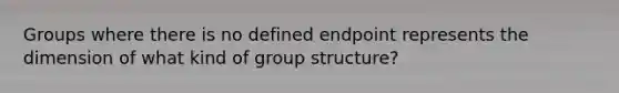 Groups where there is no defined endpoint represents the dimension of what kind of group structure?