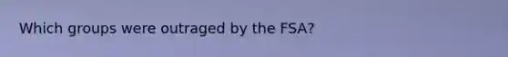 Which groups were outraged by the FSA?