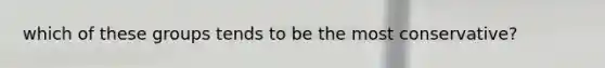 which of these groups tends to be the most conservative?