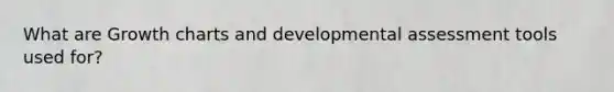 What are Growth charts and developmental assessment tools used for?