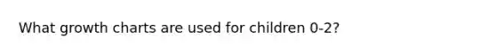 What growth charts are used for children 0-2?