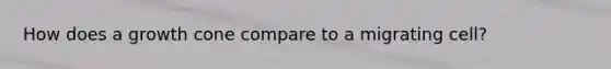 How does a growth cone compare to a migrating cell?