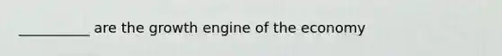 __________ are the growth engine of the economy