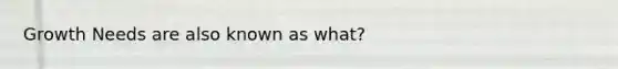 Growth Needs are also known as what?