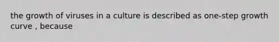 the growth of viruses in a culture is described as one-step growth curve , because