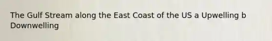 The Gulf Stream along the East Coast of the US a Upwelling b Downwelling