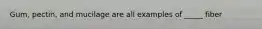 Gum, pectin, and mucilage are all examples of _____ fiber