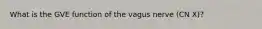 What is the GVE function of the vagus nerve (CN X)?