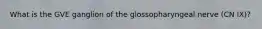 What is the GVE ganglion of the glossopharyngeal nerve (CN IX)?