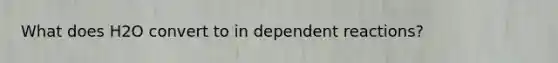 What does H2O convert to in dependent reactions?