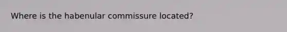 Where is the habenular commissure located?