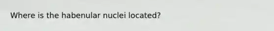 Where is the habenular nuclei located?