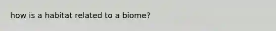 how is a habitat related to a biome?