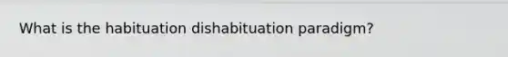 What is the habituation dishabituation paradigm?