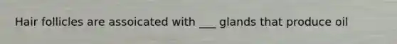 Hair follicles are assoicated with ___ glands that produce oil