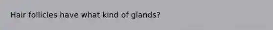 Hair follicles have what kind of glands?