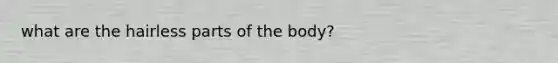 what are the hairless parts of the body?