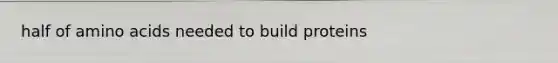 half of amino acids needed to build proteins
