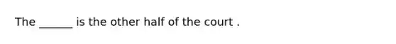 The ______ is the other half of the court .