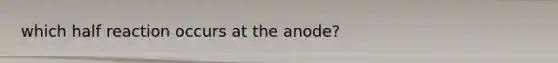 which half reaction occurs at the anode?