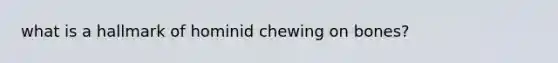 what is a hallmark of hominid chewing on bones?