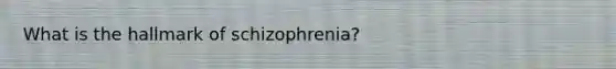 What is the hallmark of schizophrenia?