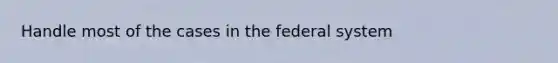 Handle most of the cases in the federal system