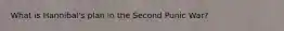 What is Hannibal's plan in the Second Punic War?