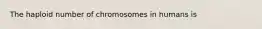 The haploid number of chromosomes in humans is