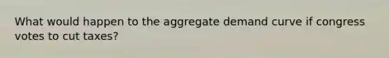 What would happen to the aggregate demand curve if congress votes to cut taxes?
