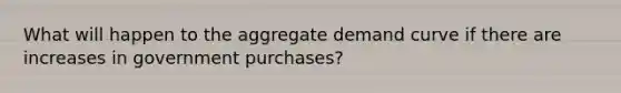 What will happen to the aggregate demand curve if there are increases in government purchases?