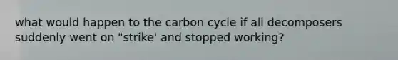 what would happen to the carbon cycle if all decomposers suddenly went on "strike' and stopped working?