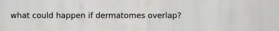 what could happen if dermatomes overlap?