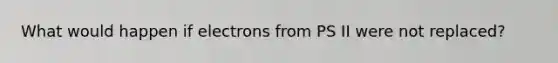 What would happen if electrons from PS II were not replaced?