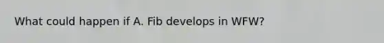 What could happen if A. Fib develops in WFW?