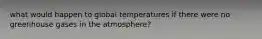 what would happen to global temperatures if there were no greenhouse gases in the atmosphere?