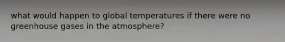 what would happen to global temperatures if there were no greenhouse gases in the atmosphere?