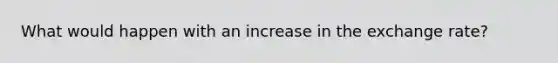 What would happen with an increase in the exchange rate?