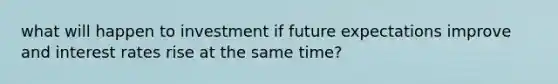 what will happen to investment if future expectations improve and interest rates rise at the same time?