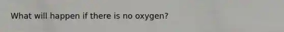 What will happen if there is no oxygen?