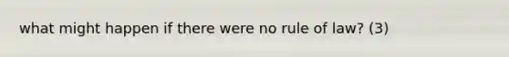 what might happen if there were no rule of law? (3)