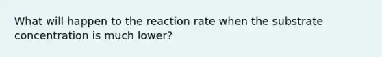 What will happen to the reaction rate when the substrate concentration is much lower?